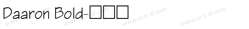 Daaron Bold字体转换